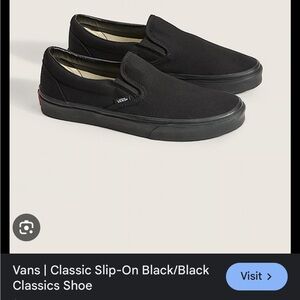 Vans Black Slip-On Loafers